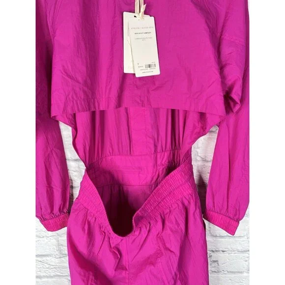 ATHLETA X ALICIA KEYS Women's Hot Pink Utility Jumpsuit NWT Size 6 - Picture 8 of 9